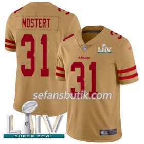 San Francisco 49ers Tröjor Raheem Mostert 31 Nike Gold 100th 2020 Super Bowl LIV - Herr